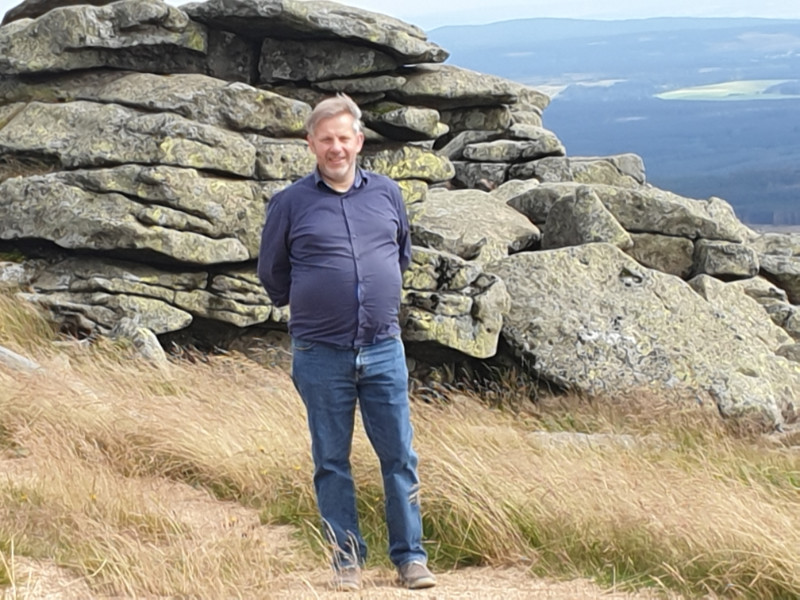 Wo Goethes Faust nicht hinkam. Der Autor vor der >Teufelskanzel< auf dem Brocken. 