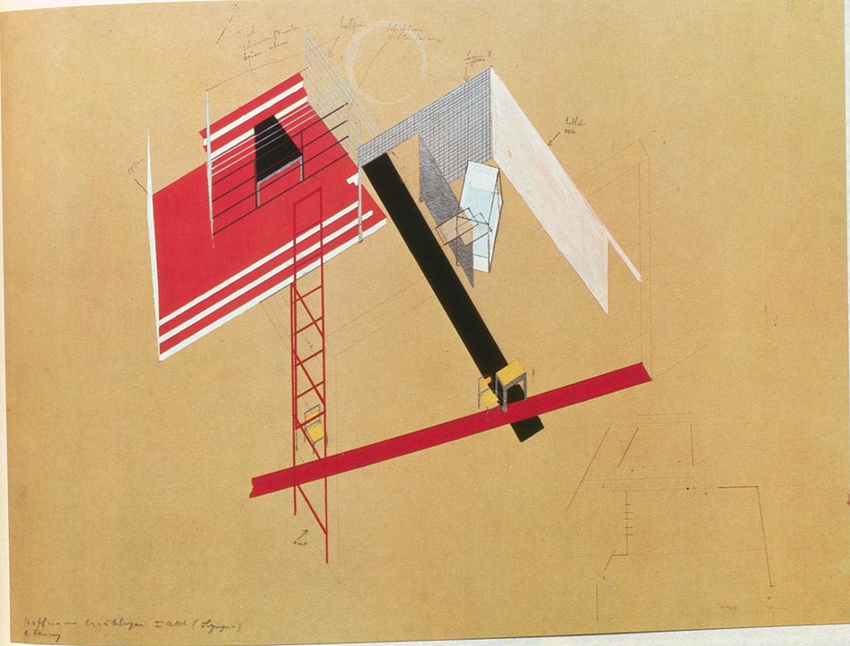 Berliner Krolloper. Zentrum der Opernavantgarde. Bühnenbildentwurf des Bauhauskünstlers László Moholy-Nagy zu Hoffmanns Erzählungen, 1929